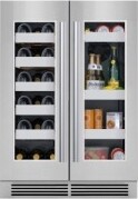 Cellara by Element 24 in., 27 Bottle and 45 Can Dual Zone French Door Wine and Beverage Cooler - EFB24DES