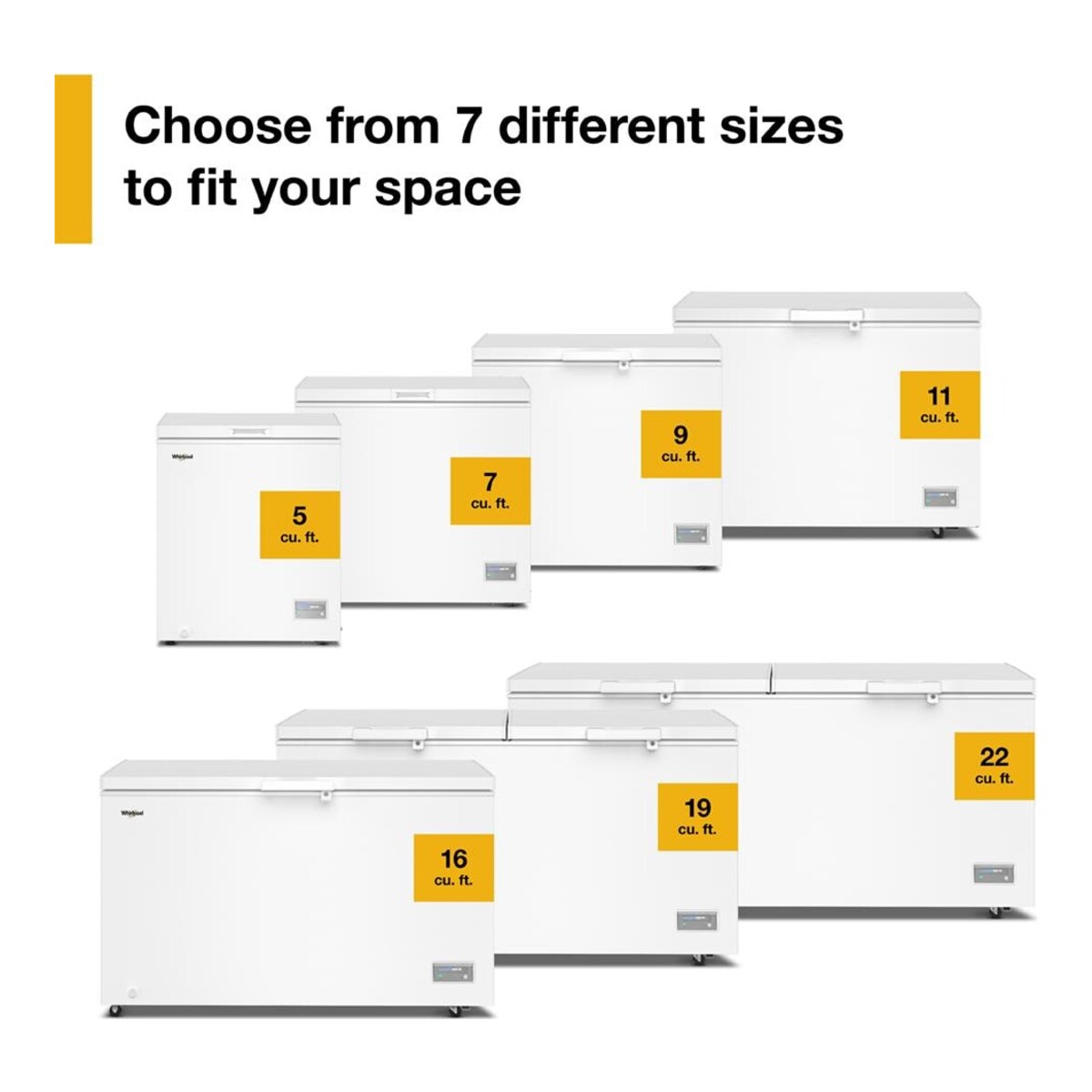 Whirlpool - WZCN339TW - Whirlpool® 9 cu. ft. Chest Freezer with 2
