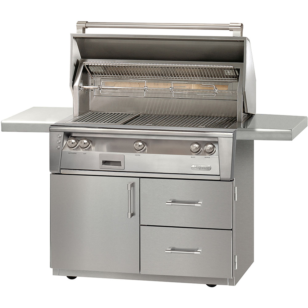Alfresco 42-In. Liquid Propane Grill on 2-Drawer Deluxe Cart