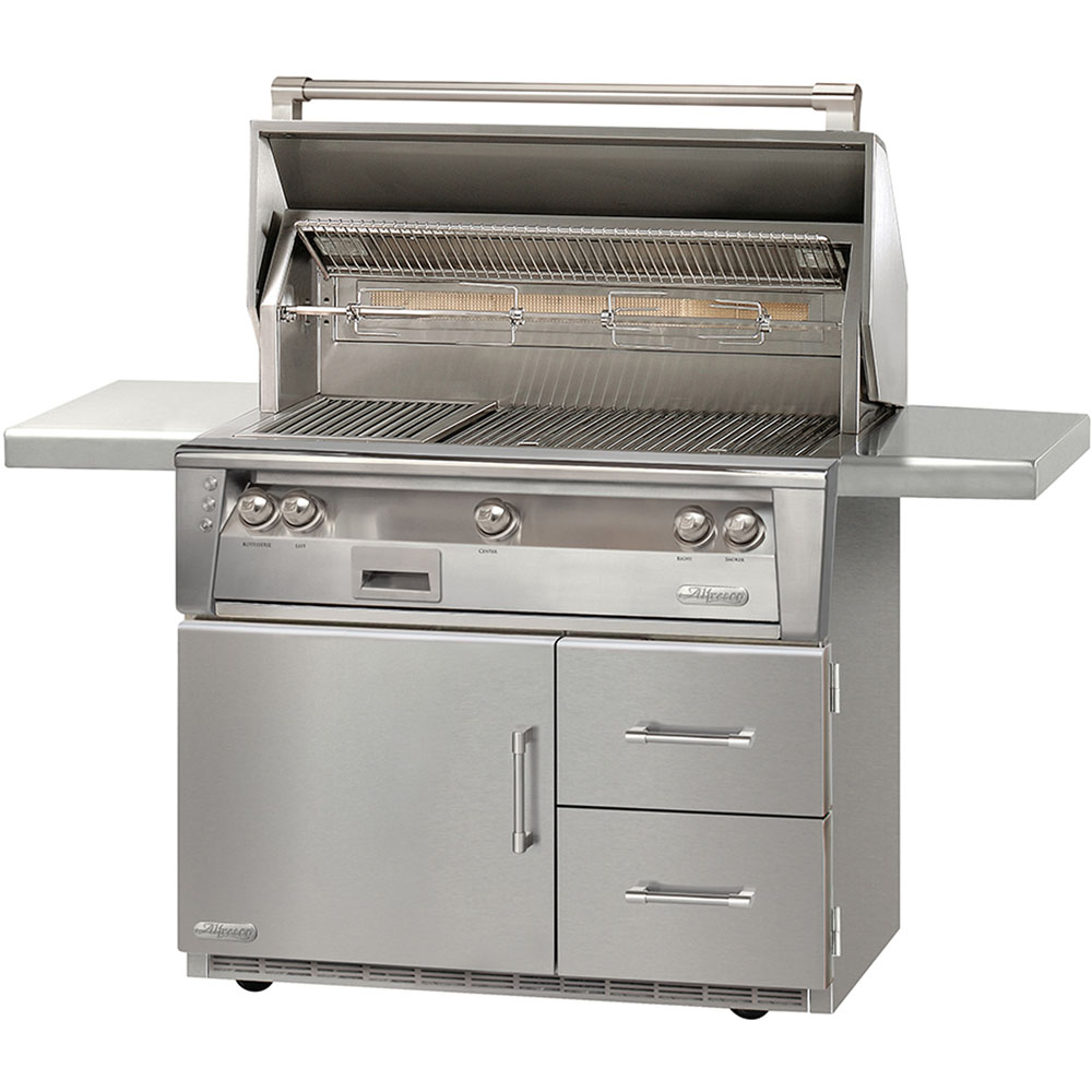 Alfresco 42-In. Liquid Propane Grill on Refrigerated Cart