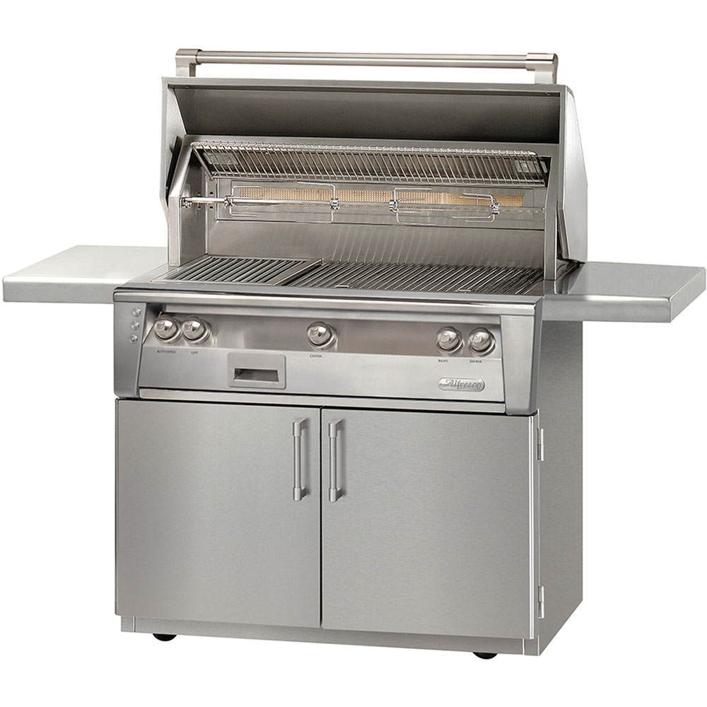Alfresco 42-In. Liquid Propane Grill with Sear Zone on 2-Door Cart