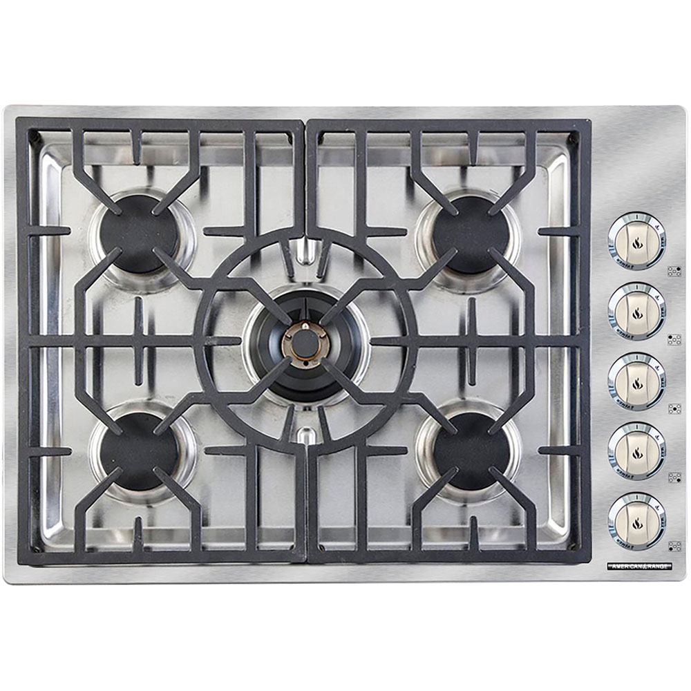 American Range 30" Gas Cooktop,5 Sealed-Gas Burners, Drop-In