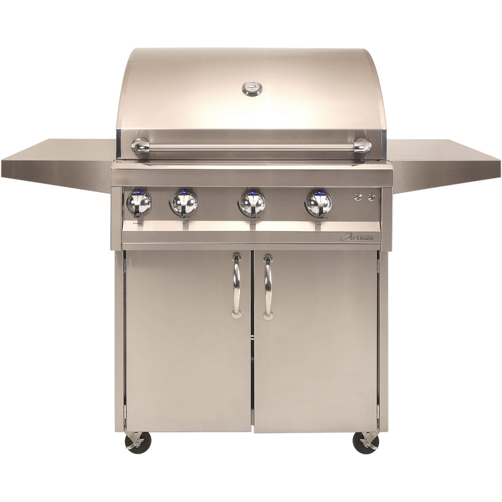 Artisan Grills 32 In. Classic BBQ Series Liquid-Propane Grill Cart with Rotisserie and Light