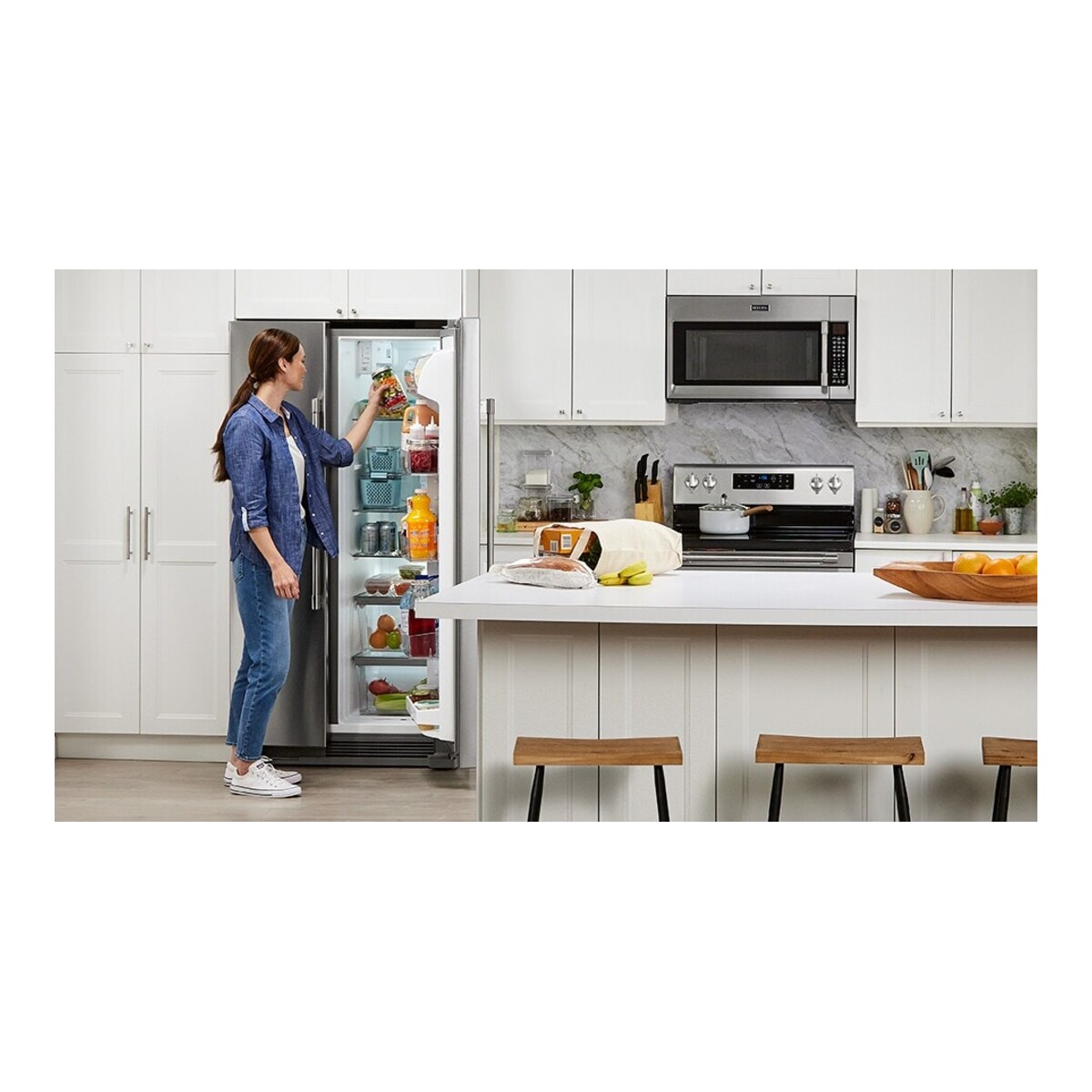 Maytag - MSS25N4MKZ - 36-Inch Wide Side-by-Side Refrigerator - 25