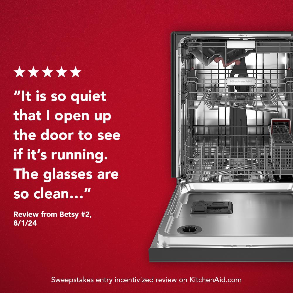 KitchenAid KDFM404KPS 360° Max Jets™ Third Rack Dishwasher with 50