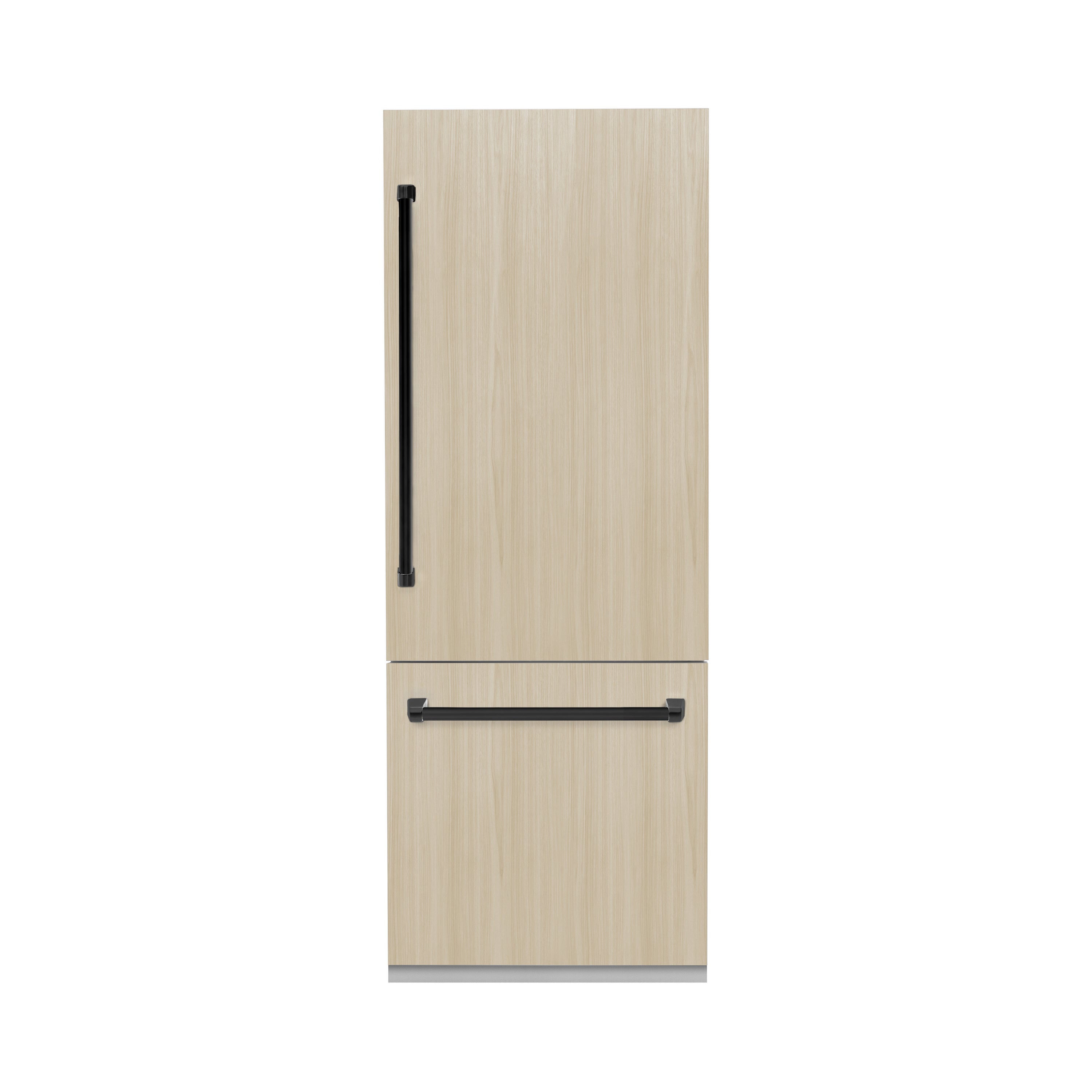 ZLINE ZLINE Autograph Edition 30 in. 16.1 cu. ft. Panel Ready Built-In Bottom Freezer Refrigerator with Water Dispenser and Ice Maker with Matte Black Accents (RBIVZ-30-MB)