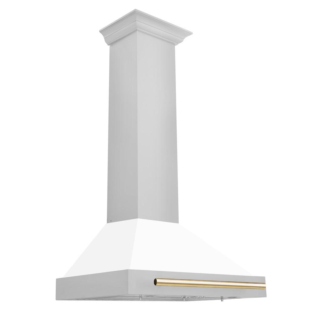 ZLINE ZLINE 36 in. Autograph Edition Convertible Stainless Steel Range Hood with White Matte Shell (KB4STZ-WM36)
