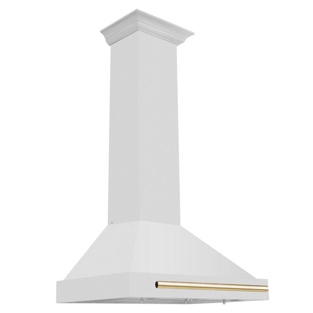 ZLINE ZLINE 30 in. Autograph Edition Convertible Stainless Steel Range Hood with Stainless Steel Shell and Champagne Bronze Accents (KB4STZ-30)
