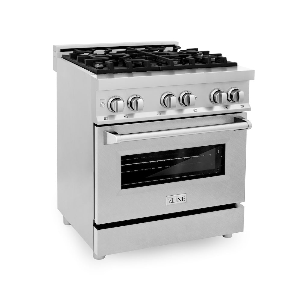 ZLINE ZLINE 30" 4.0 cu. ft. Dual Fuel Range with Gas Stove and Electric Oven in Fingerprint Resistant Stainless Steel (RA-SN-30)