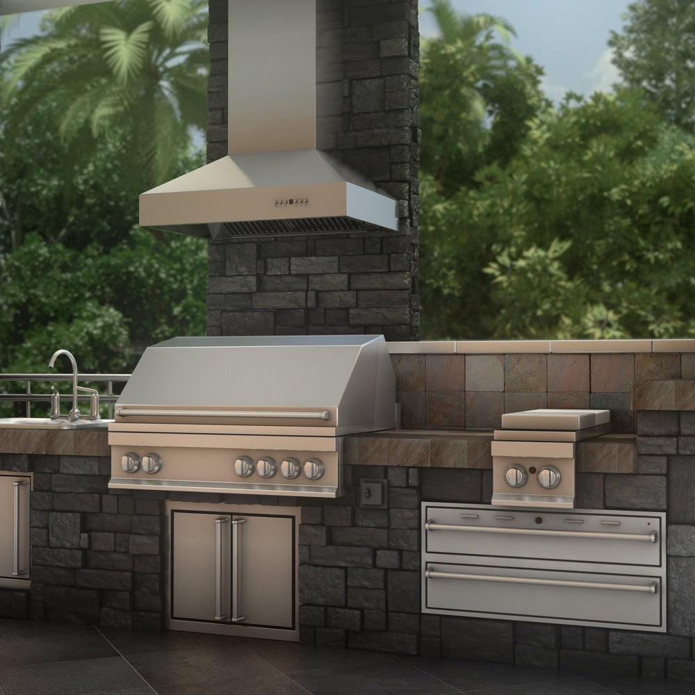 Model: 697-304-60 | ZLINE ZLINE 60" Ducted Wall Mount Range Hood in Outdoor Approved Stainless Steel (697-304-60)
