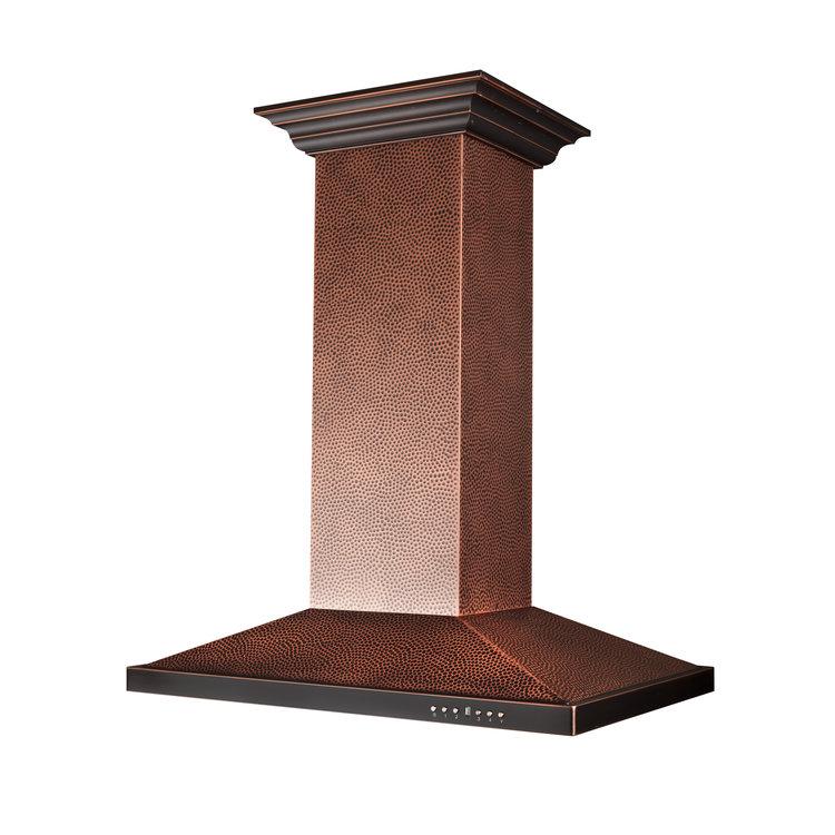 ZLINE ZLINE 36" Designer Series Hand Hammered Copper Convertible Vent Island Mount Range Hood (8GL2Hi-36)