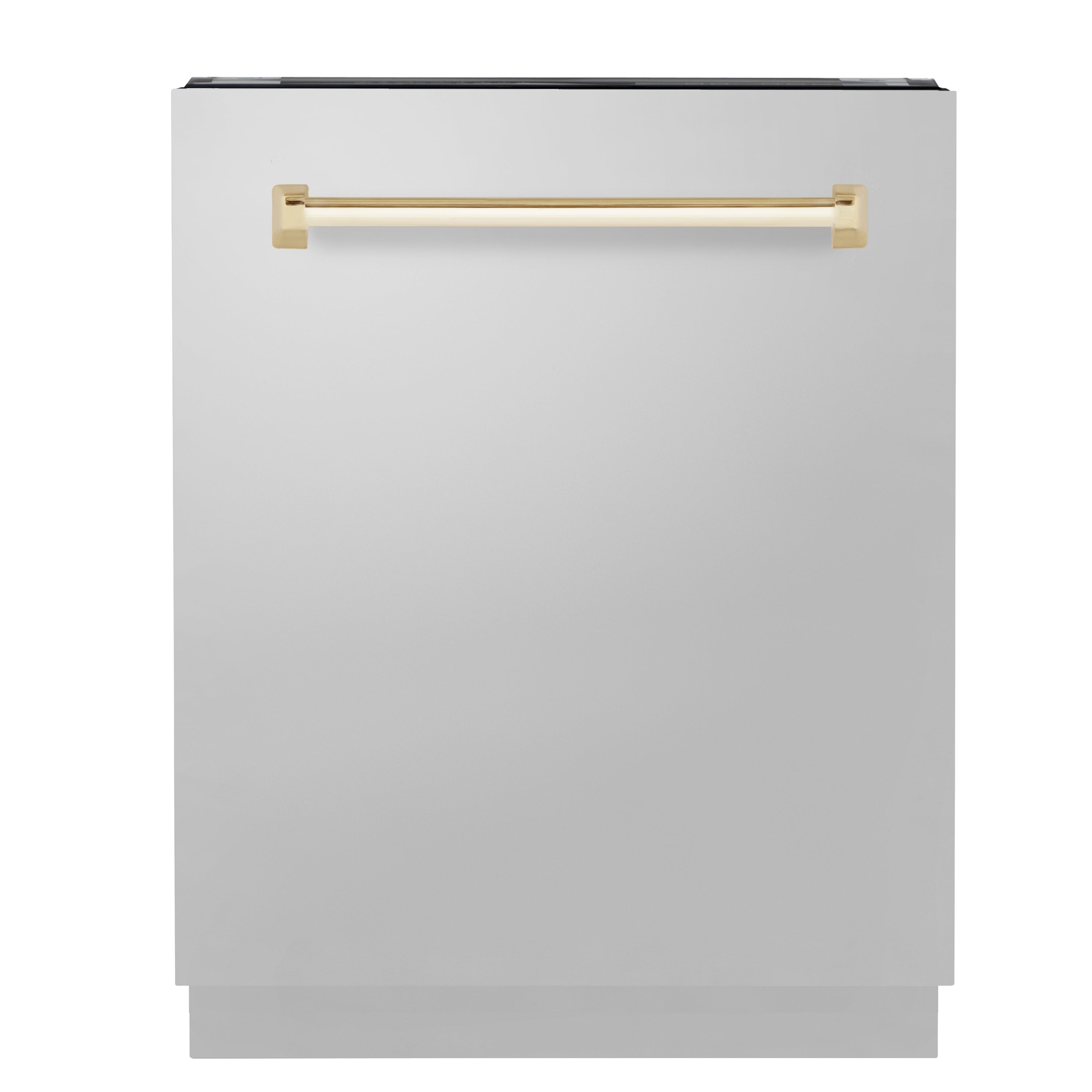 ZLINE ZLINE Autograph Edition 24" 3rd Rack Top Control Tall Tub Dishwasher in Stainless Steel with Accent Handle, 51dBa (DWVZ-304-24)