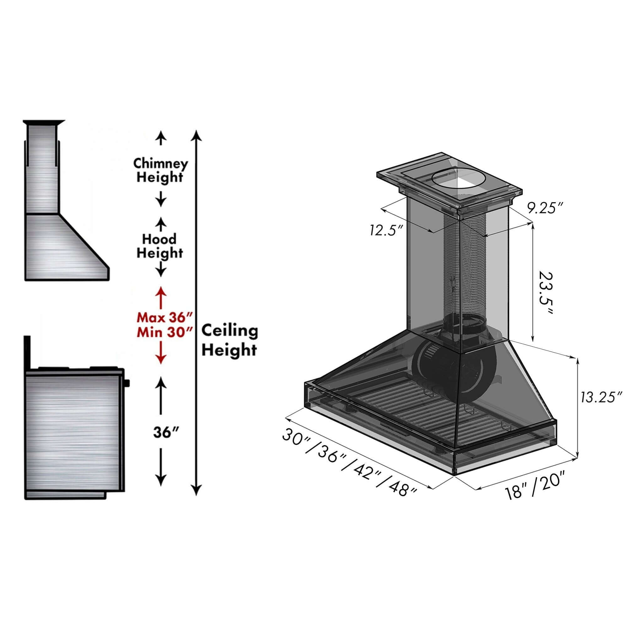 Model: KBTT-48 | ZLINE ZLINE 48" Ducted Wooden Wall Mount Range Hood in Cottage White