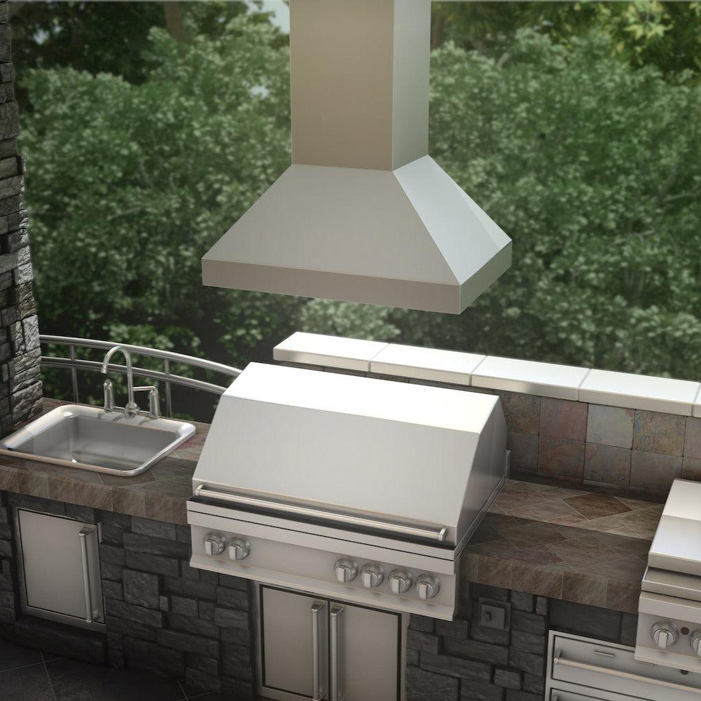 Model: 597i-36 | ZLINE ZLINE 36" Ducted Island Mount Range Hood in Stainless Steel (597i-36)