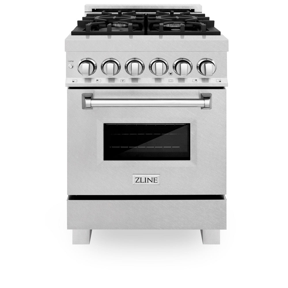 ZLINE ZLINE 24 in. 2.8 cu. ft. Legacy Dual Fuel Range with 4 Burner Gas Cooktop and Electric Convection Oven