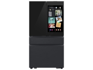 Samsung Bespoke 29 cu. ft. 4-Door French Door Refrigerator with AI Family Hub™+ & AI Vision Inside™ in Charcoal Glass and Black/Charcoal