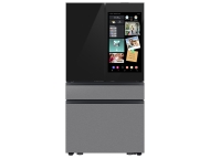 Samsung Bespoke 29 cu. ft. 4-Door French Door Refrigerator with AI Family Hub™+ & AI Vision Inside™ in Charcoal Glass and Stainless Steel