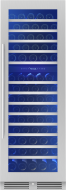 Zephyr Wine cooler, 24" full size, ss + glass, reversible, 2 zones