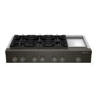KitchenAid® 48-inch 6-Burner Gas Commercial-Style Rangetop with Griddle