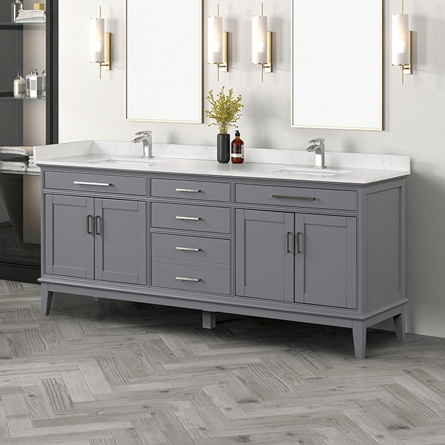 Furniture of America Bathroom Vanities Bathroom TM-CT006WH-80+06GY
