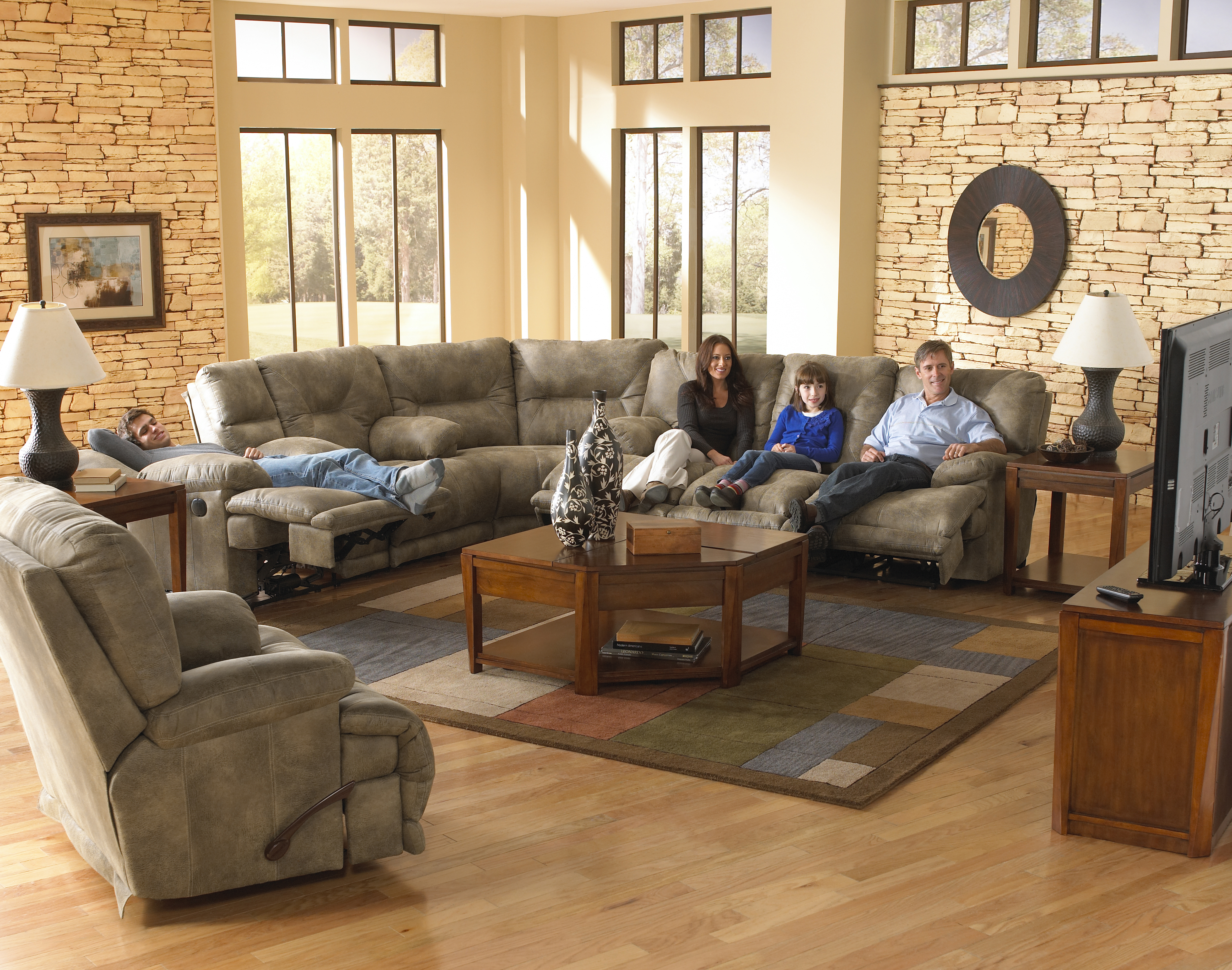Catnapper Voyager POWER "Lay Flat" Recl Sofa W/3X DDT