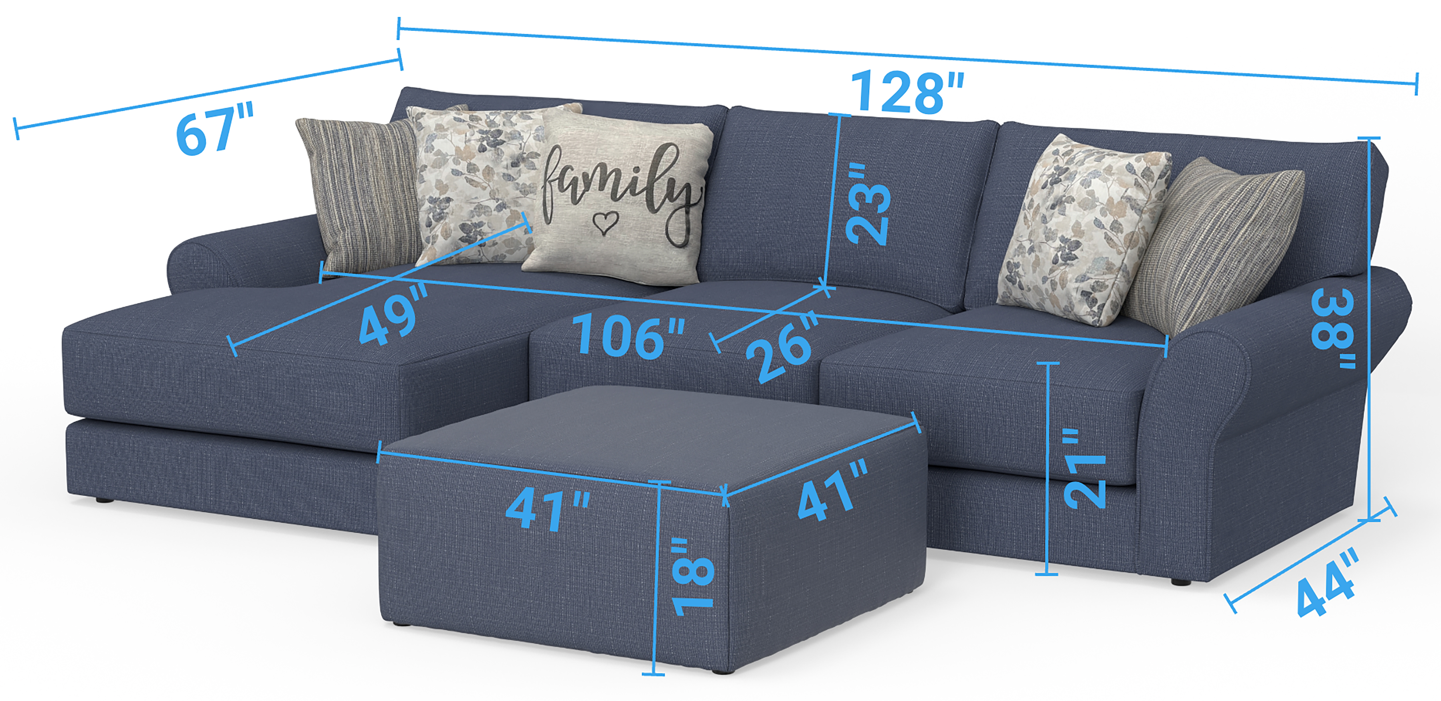 Model: 405275 1877-23/2453-43 | Jackson Furniture Cape May LSF Chaise