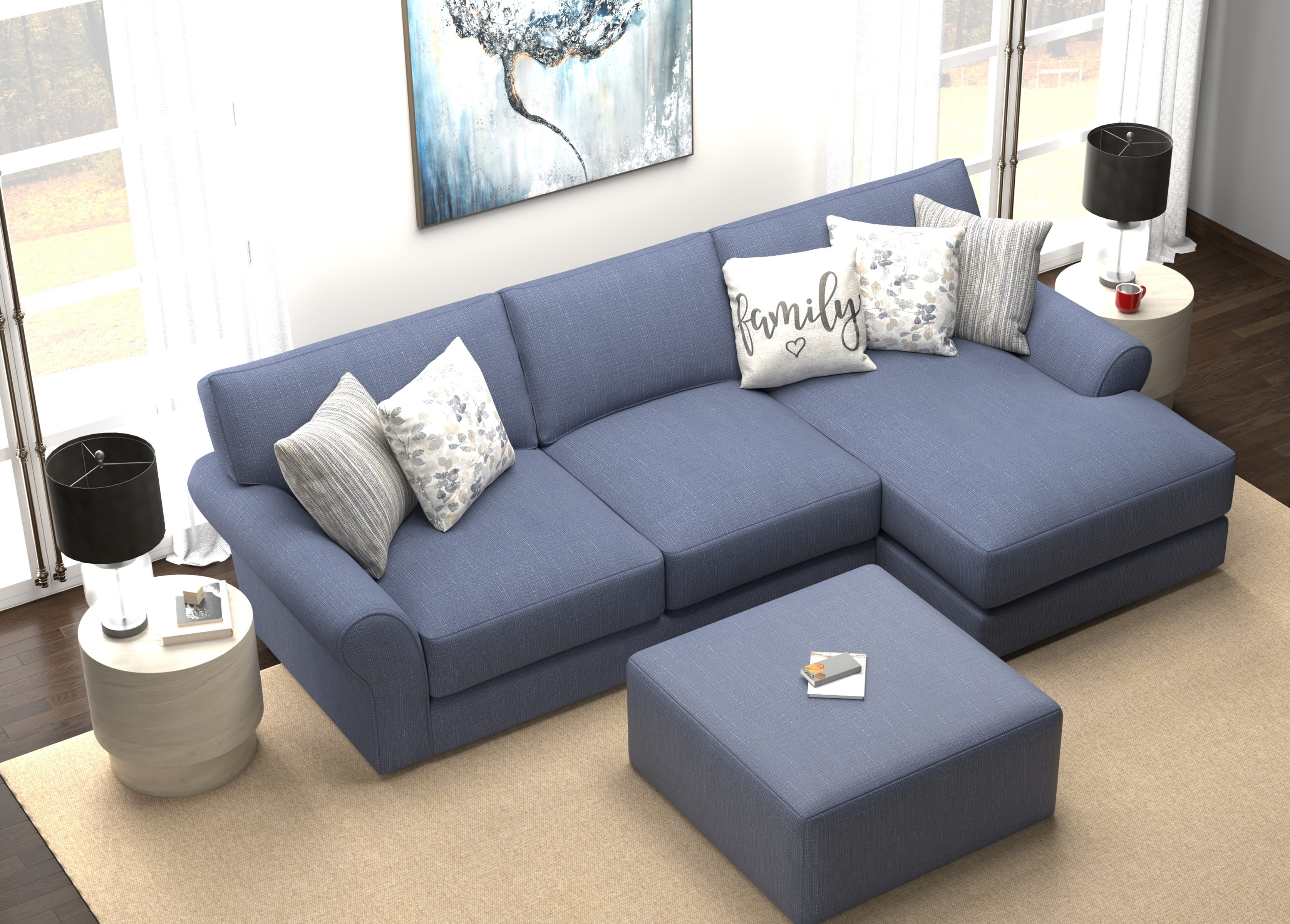 Model: 405263 1877-23/2453-43 | Jackson Furniture Cape May LSF Sofa