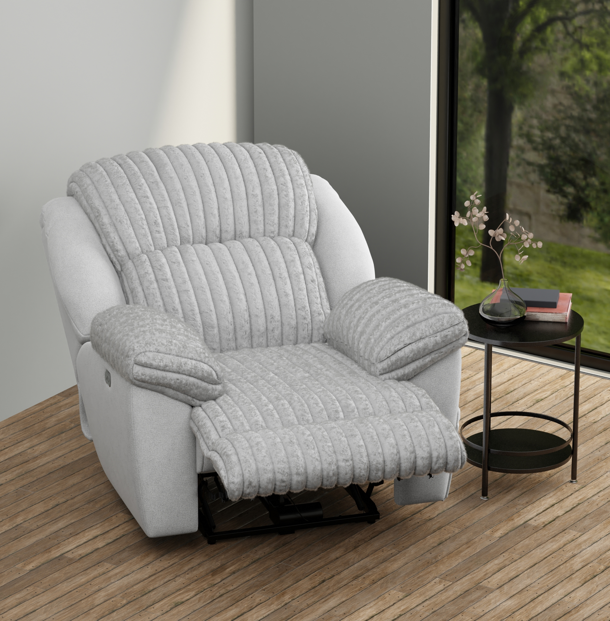 Model: 627207 1847-18/1998-18 | Catnapper Shaggy Power Lay Flat Recliner W/Zero Gravity