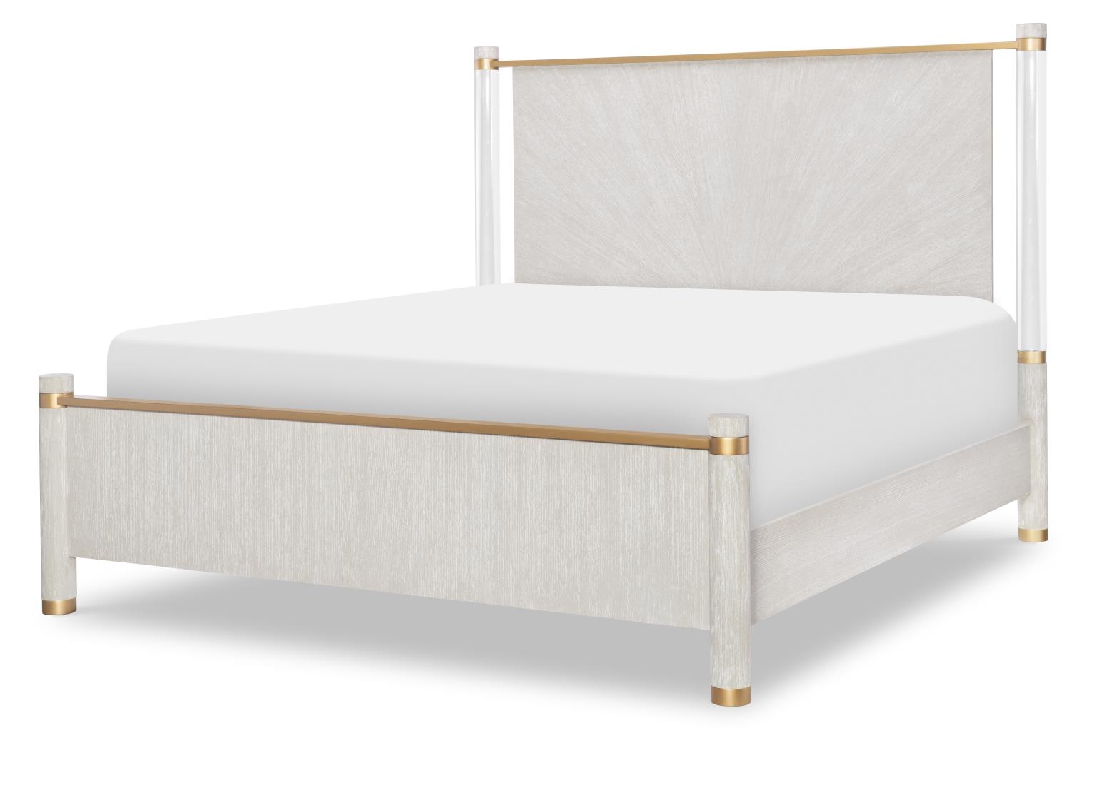 Legacy Classic Furniture 3300 Miramar BR Panel Bed w/ Acrylic Posts, Queen