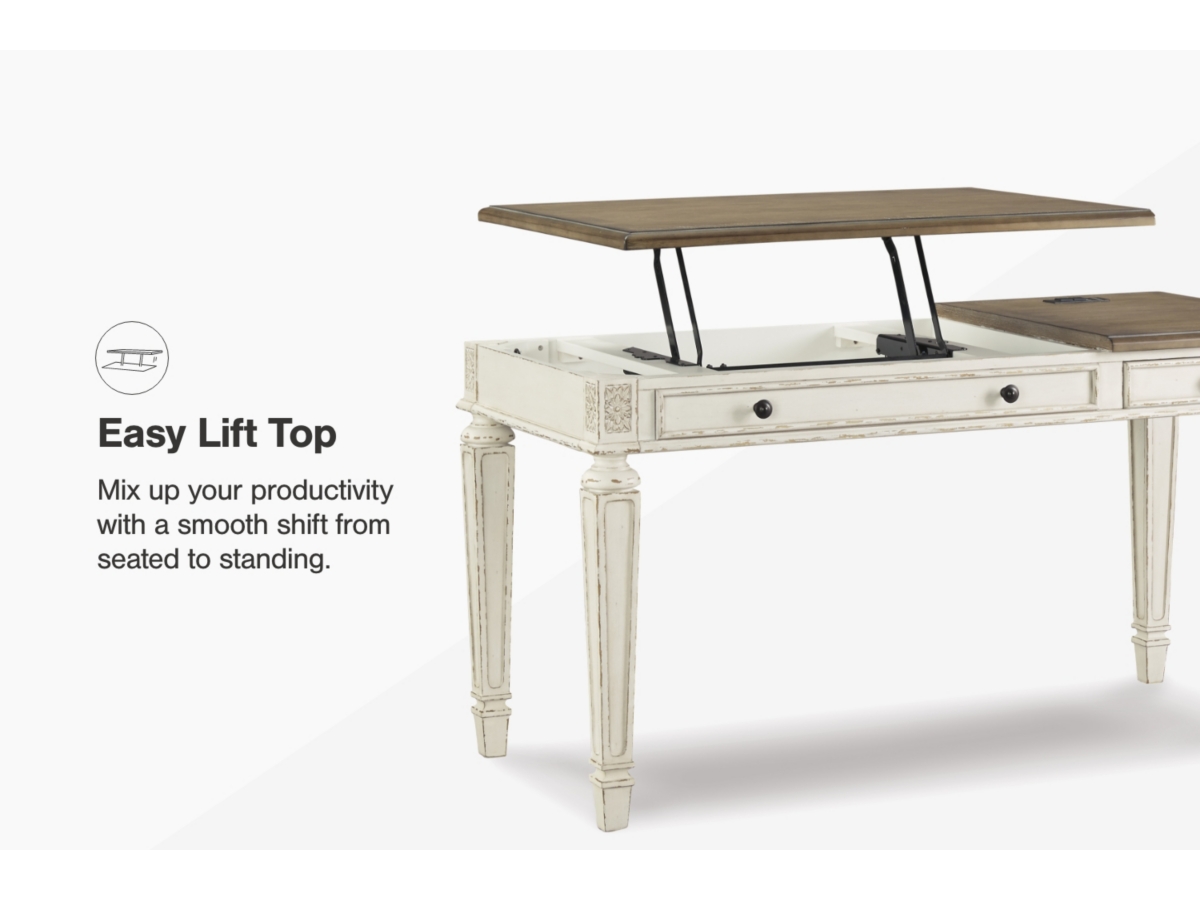 Model: H743-134 | Signature Design by Ashley Realyn Home Office Lift Top Desk