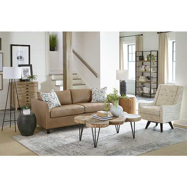 Best Home Furnishings Bayment Collection Full Memory Foam Stationary Sofa Sleeper W/(2) Pillows