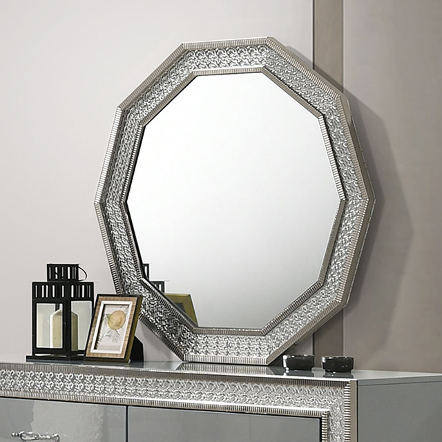 Furniture of America Cassiopeia Decagon Mirror