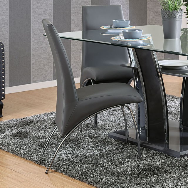 Furniture of America Wailoa Side Chair, Gray (2/Box)