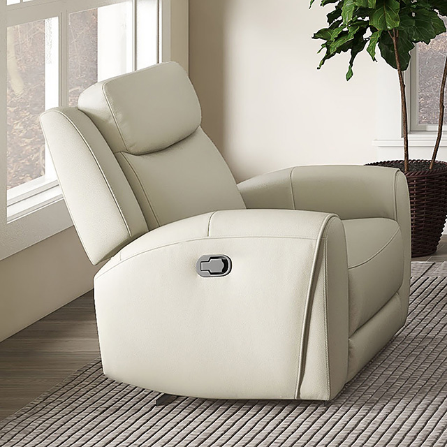 Furniture of America Jacobus Manual Recliner - Leather