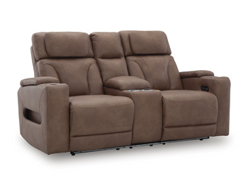 Signature Design by Ashley Clean-Slate PWR REC Loveseat/CON/ADJ HDRST