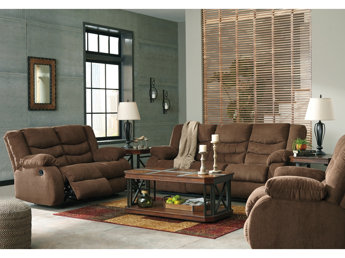 Ashley Tulen Manual Reclining Sofa, Loveseat and Recliner Set
