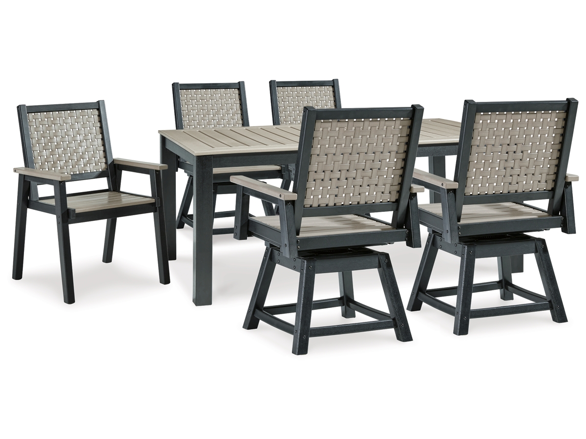 Ashley Mount Valley Outdoor Dining Table and 6 Chairs