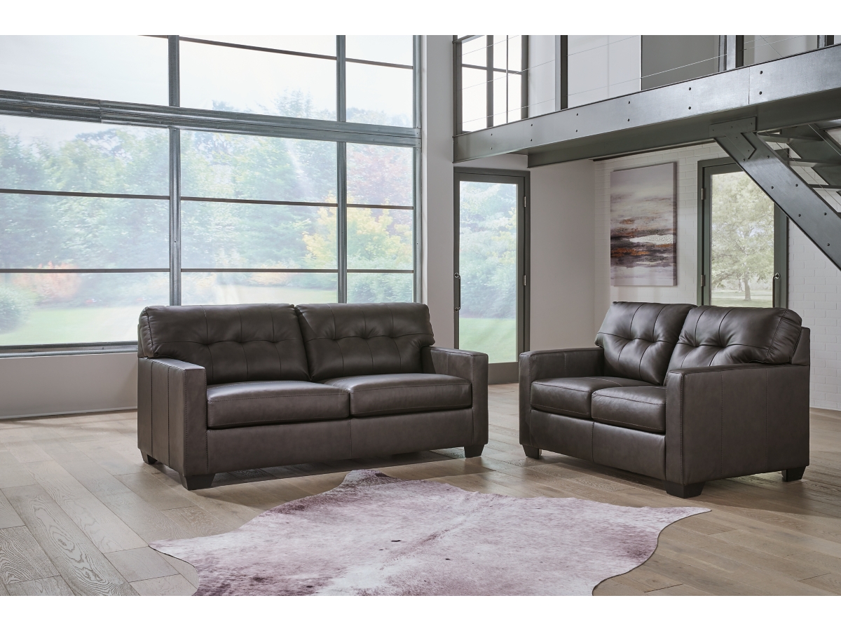 Ashley Belziani Leather Sofa and Loveseat