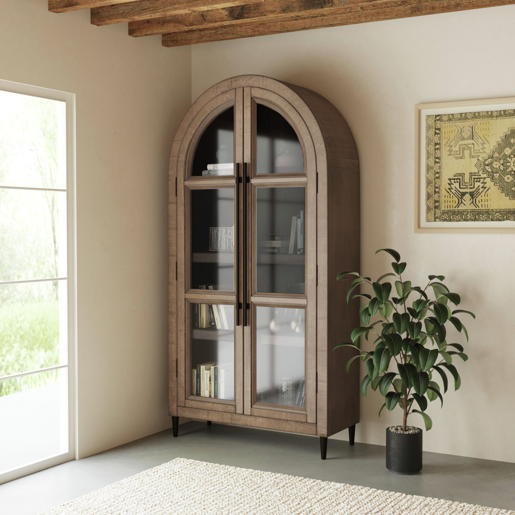Elements Orion Bookcase in Weathered Oak