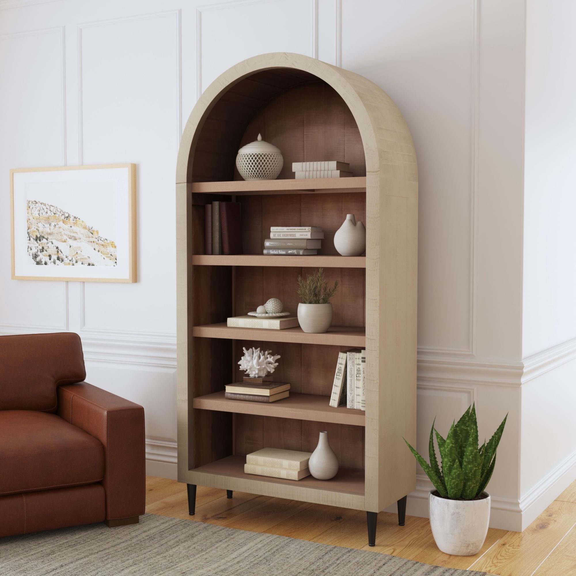 Elements Calliope Bookcase in Natural