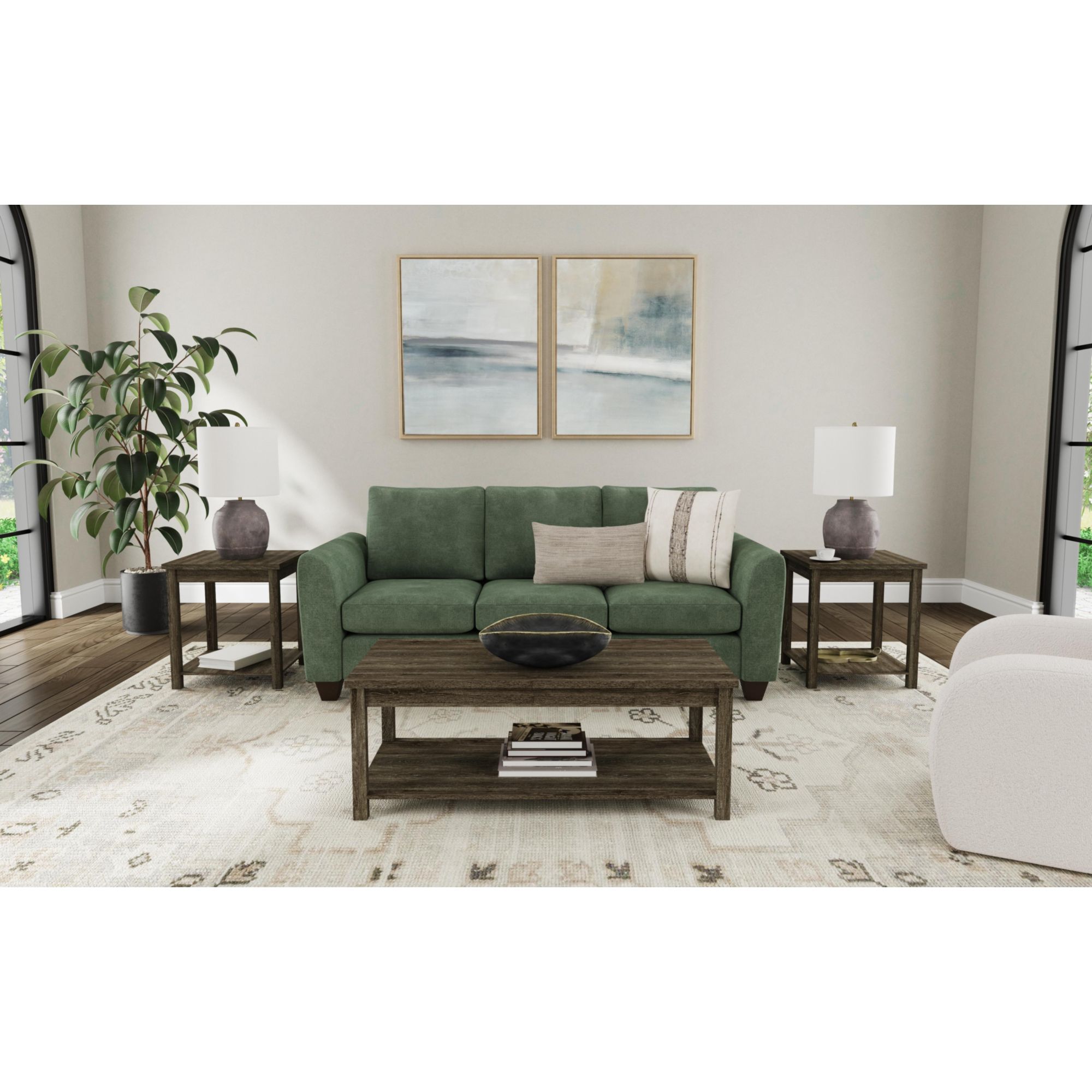 Elements Eleanor Three Pack Occasional Set in Mocha Grey