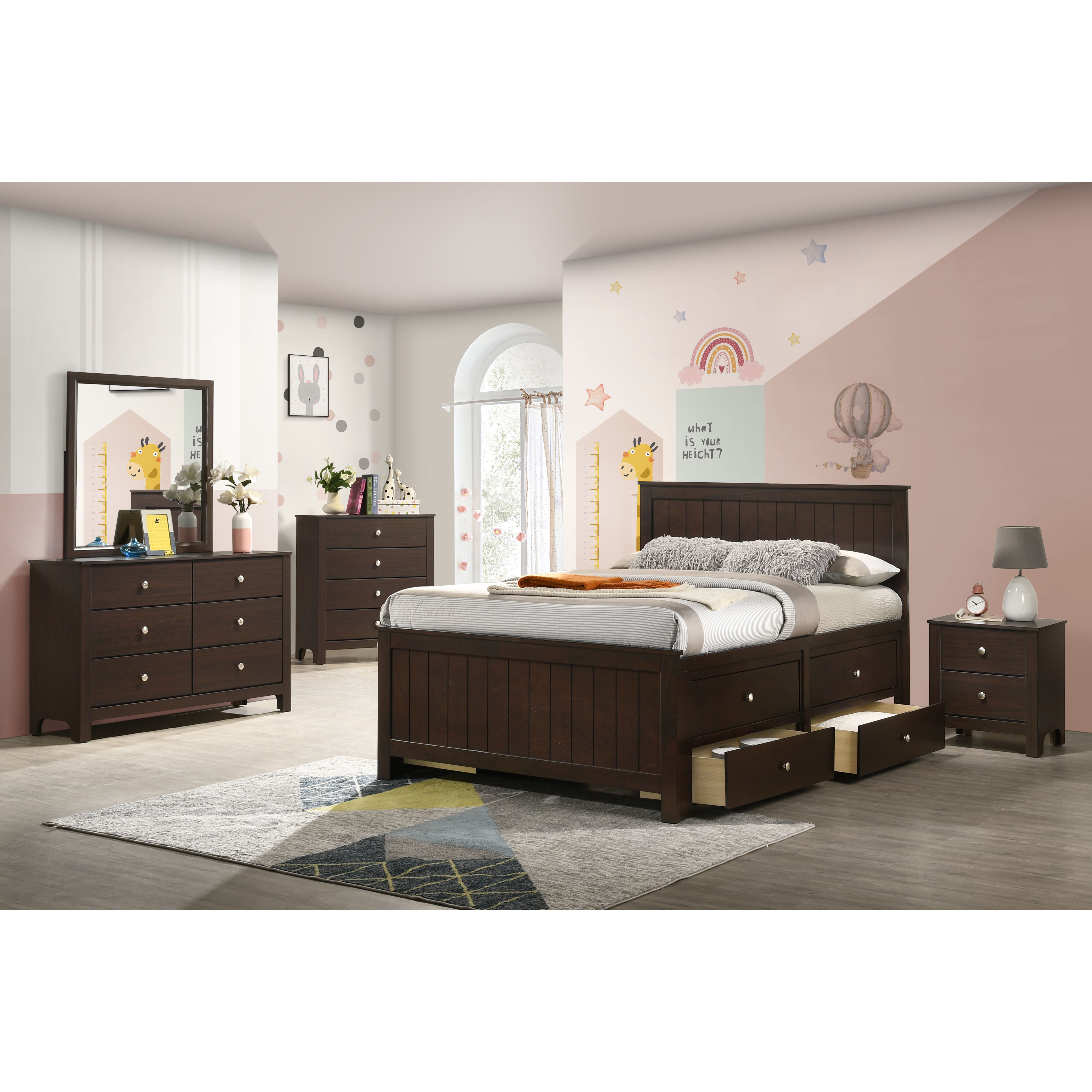 Elements Sami Full Captains Bed in Espresso
