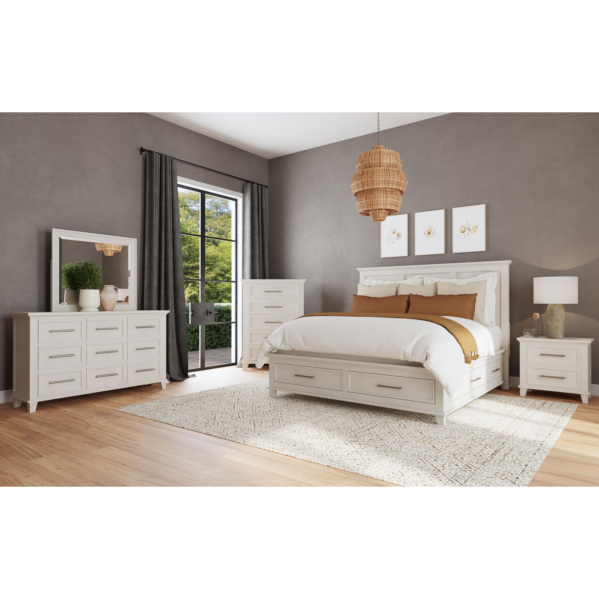 Elements Canterbury 5-Drawer Chest in Ivory