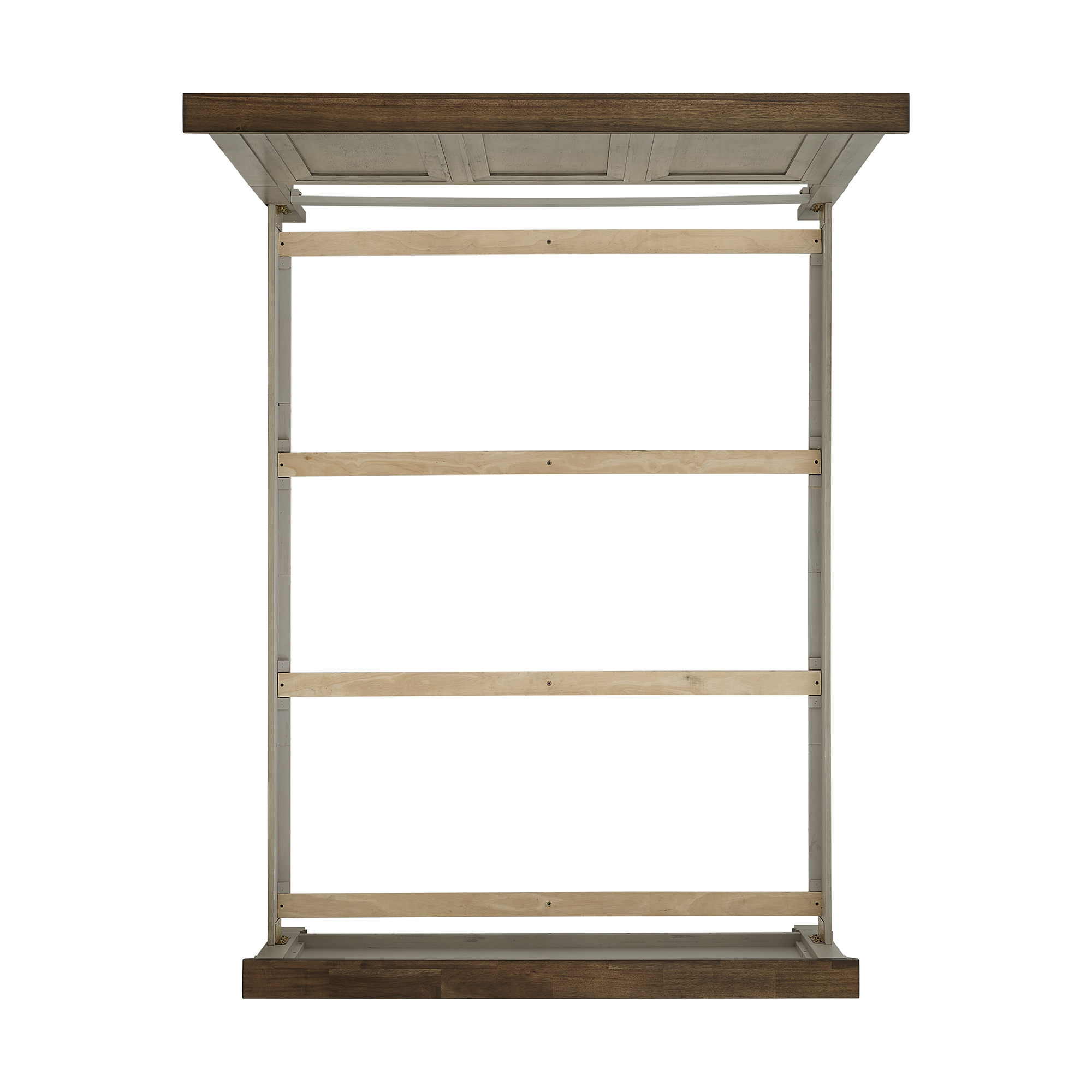 Model: B-9890-7-QB | Elements Farmington Queen Panel Bed in Medium Brown and Washed Stone