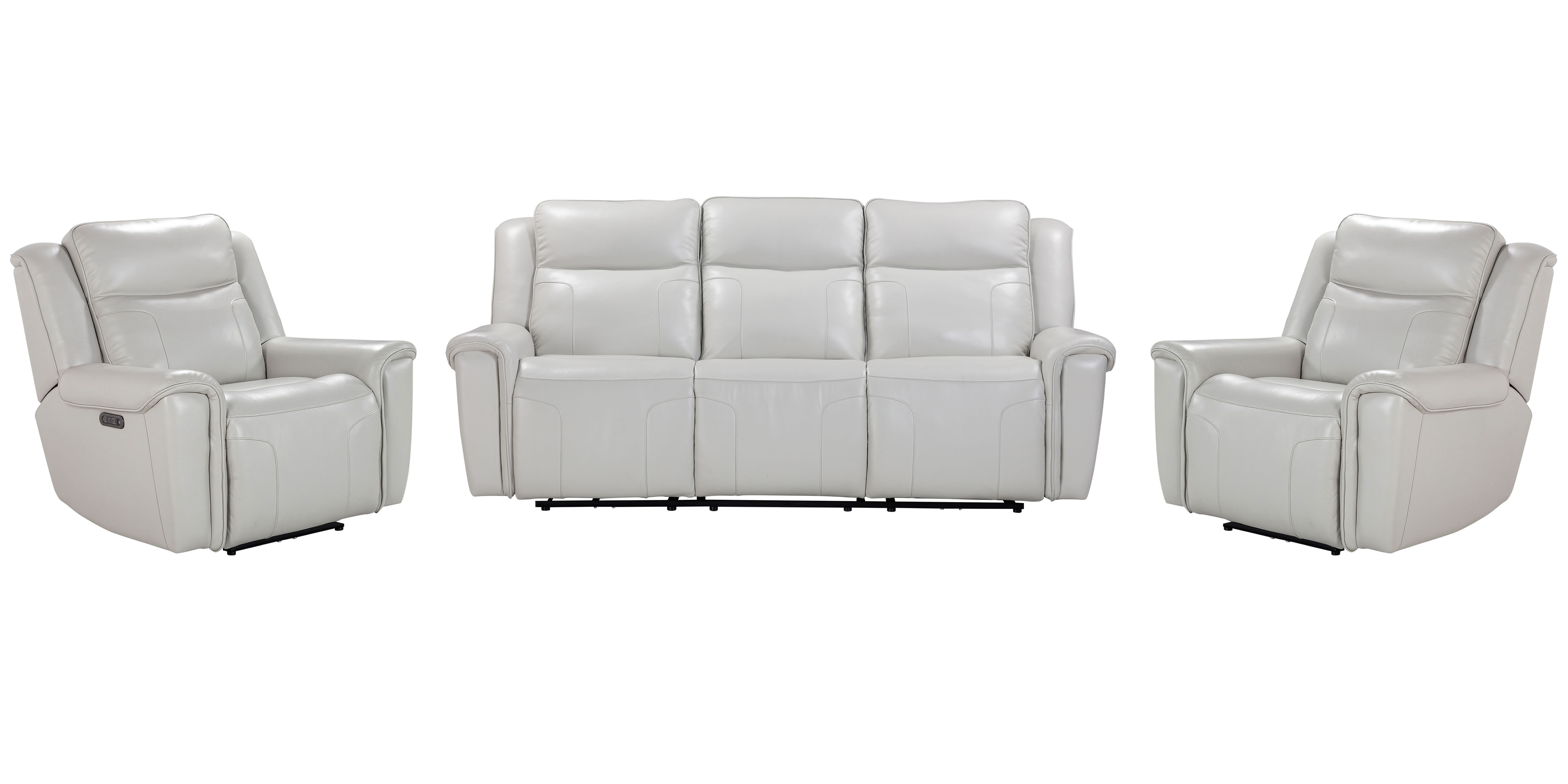 Parker House Atlantis - Whisper Ivory Power Reclining Zero Gravity Sofa and Two Recliners