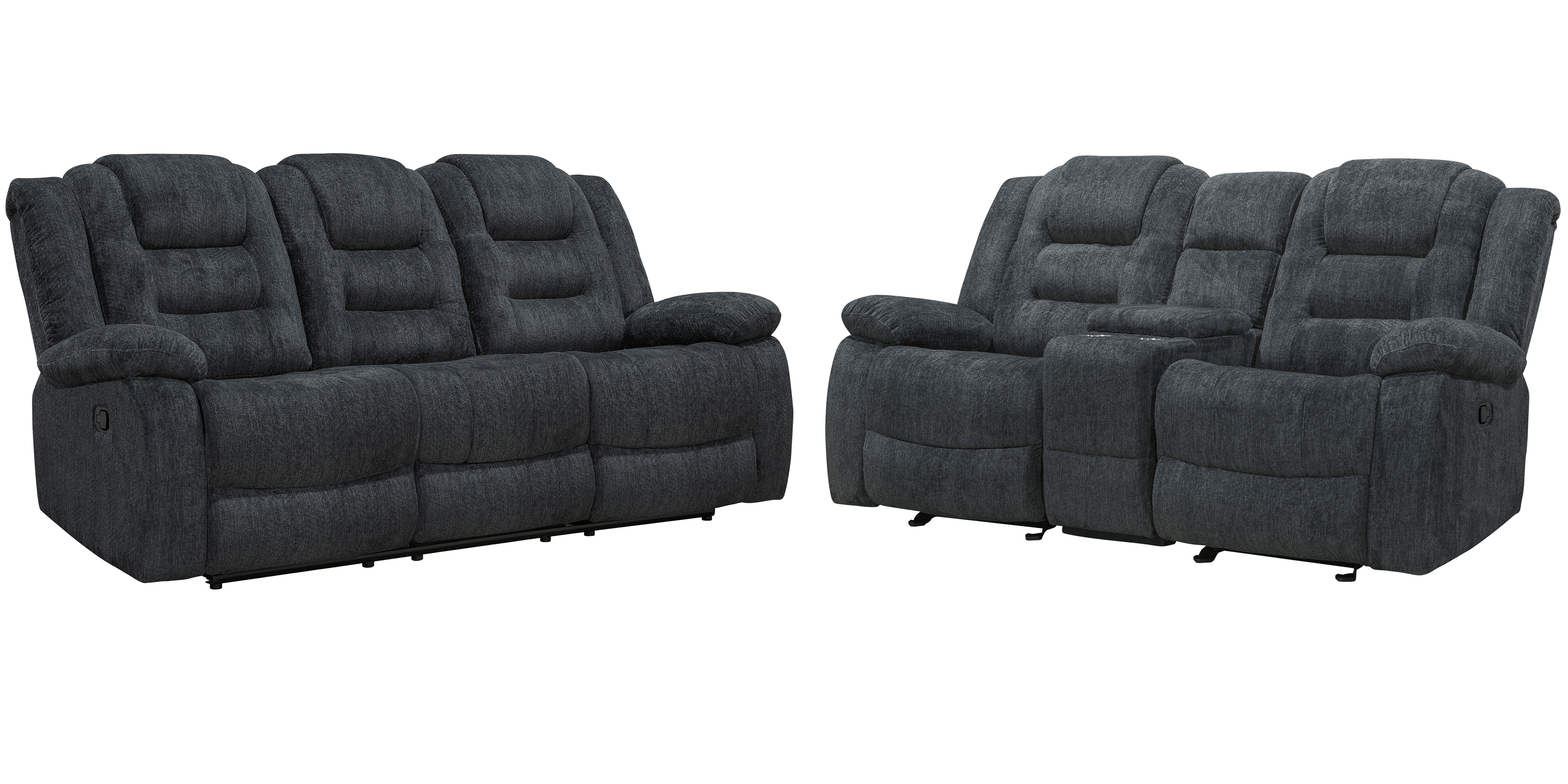 Parker House Bolton - Misty Storm Manual Glider Reclining Sofa and Loveseat