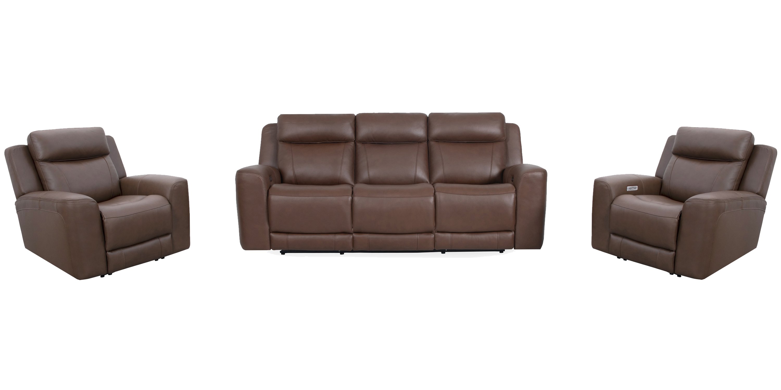 Parker House Calgary - Autumn Umber Power Reclining Sofa and 2 Recliners