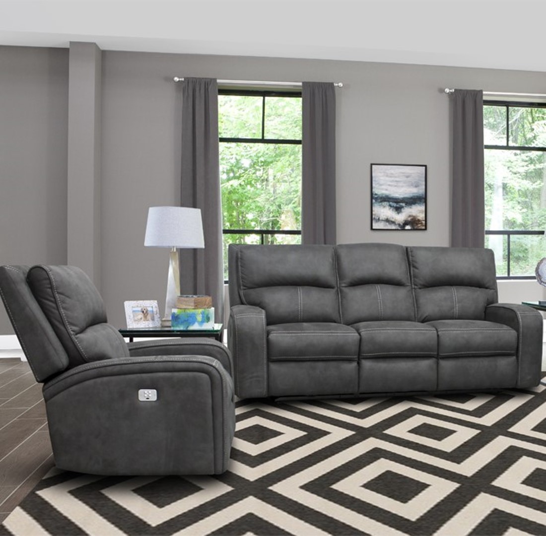 Parker House Polaris - Slate Power Reclining Sofa and Recliner