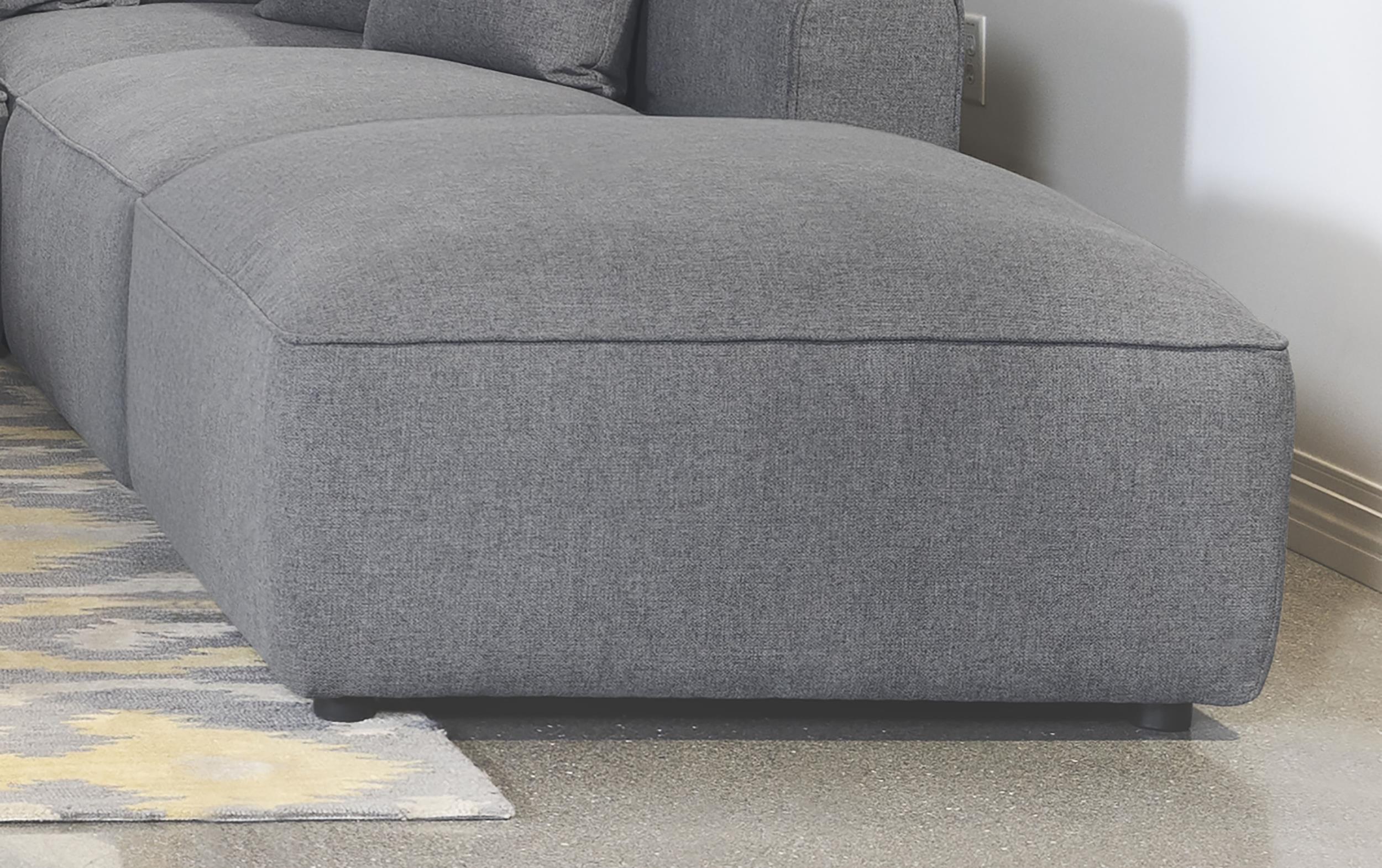 Coaster - 551596 - Jennifer Square Upholstered Ottoman Grey-551596