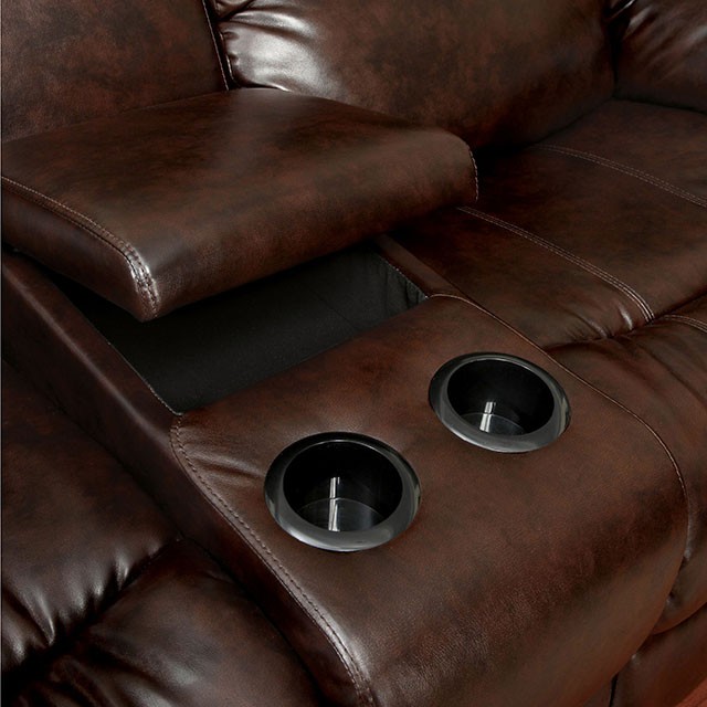 Furniture of America Winslow Love Seat w/ Center Console